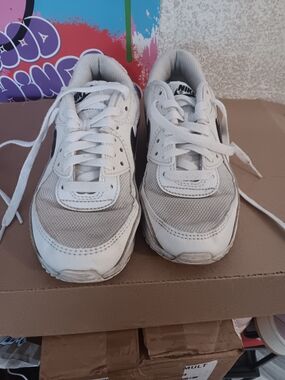 Nike White and Light Gray Sneakers